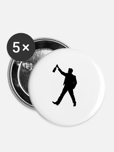 Trinken Icon - Buttons klein 25 mm (5er Pack) - Weiß