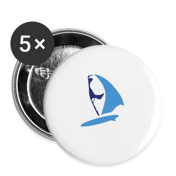 sylt surfer blau - Buttons klein 25 mm (5er Pack) - Weiß - Vorne