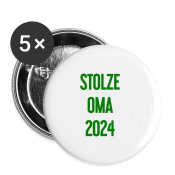 Proud Mamia 2024 – Parfait pour les nouvelles mamies - Lot de 5 petits badges (25 mm) - blanc - Devant