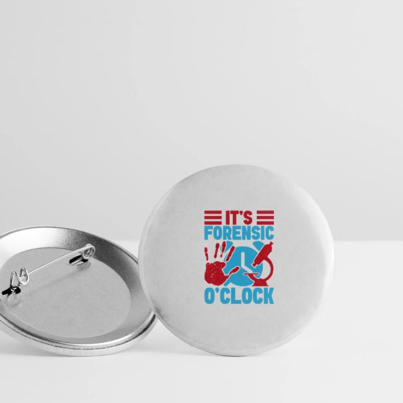 Forensic Science Major Forensic O´Clock Forensics Buttons klein 25 mm (5er Pack)