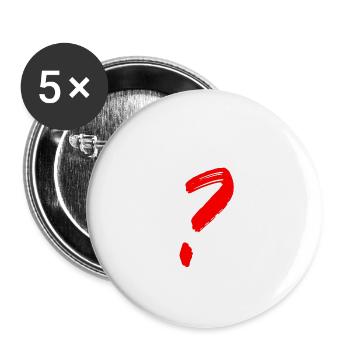 Question mark - Buttons small 1''/25 mm (5-pack) - white - Front