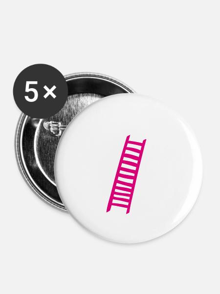 Leiter - Buttons klein 25 mm (5er Pack) - Weiß