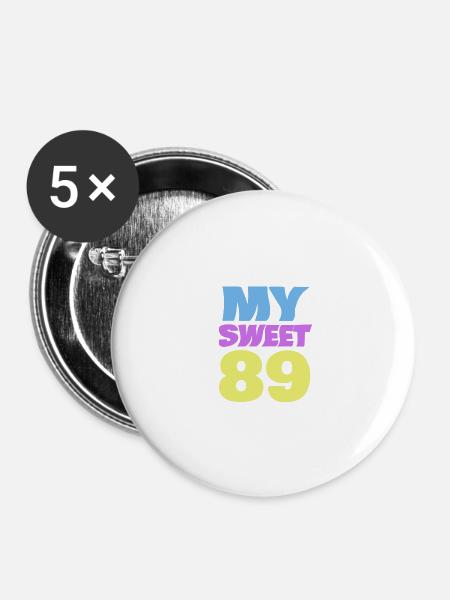 Sweet 89 - Buttons klein 25 mm (5er Pack) - Weiß