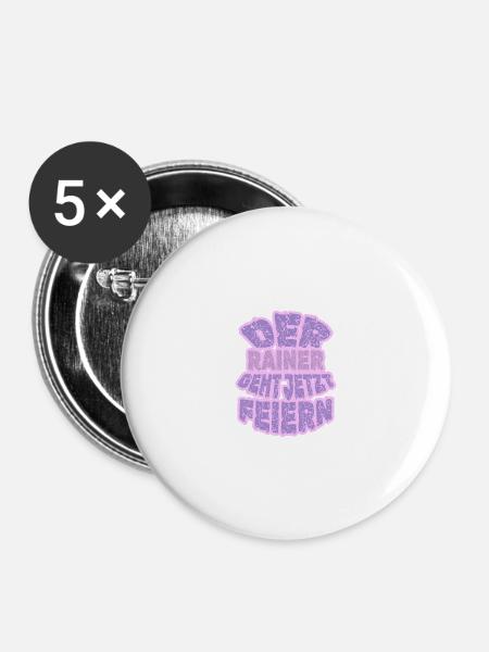 Rainer - Buttons klein 25 mm (5er Pack) - Weiß