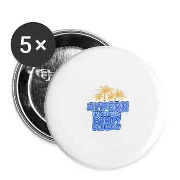 Chypre comme vacances - Lot de 5 petits badges (25 mm) - blanc - Devant