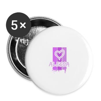 Alessa Alessa - Buttons klein 25 mm (5er Pack) - Weiß - Vorne