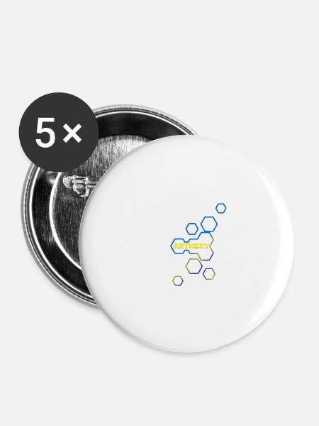 Name Anthony - Buttons klein 25 mm (5er Pack) - Weiß