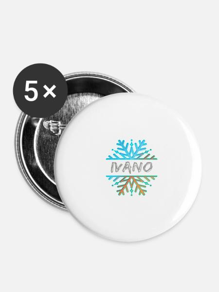Geschenk für Ivano - Buttons klein 25 mm (5er Pack) - Weiß