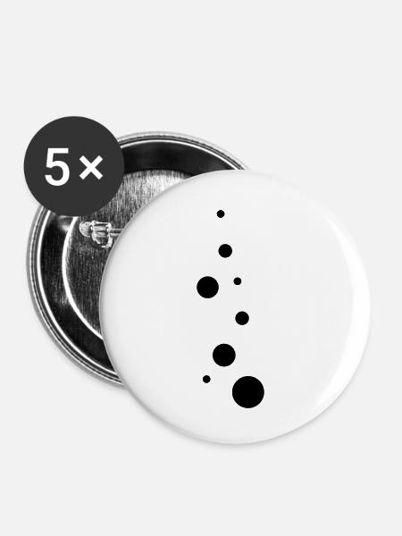 bubbles - Buttons klein 25 mm (5er Pack) - Weiß