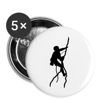 klettern - Buttons klein 25 mm (5er Pack) - Weiß - Vorne
