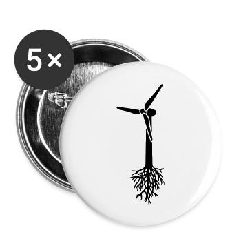 Think Green - Buttons small 1''/25 mm (5-pack) - white - Front