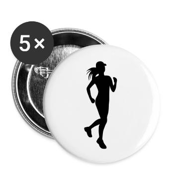 cross country female eu - Buttons small 1''/25 mm (5-pack) - white - Front