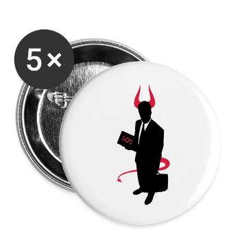 L'avocat du diable - Lot de 5 petits badges (25 mm) - blanc - Devant