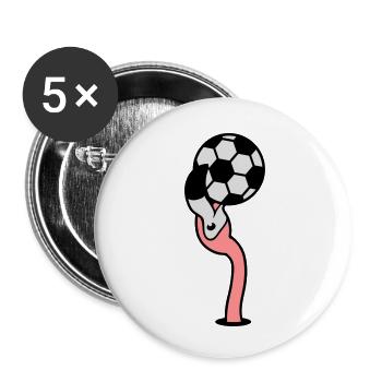 hole ground soccer club play ball kicker lac - Buttons small 1''/25 mm (5-pack) - white - Front