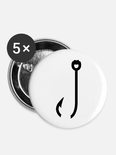 Hook - Buttons klein 25 mm (5er Pack) - Weiß