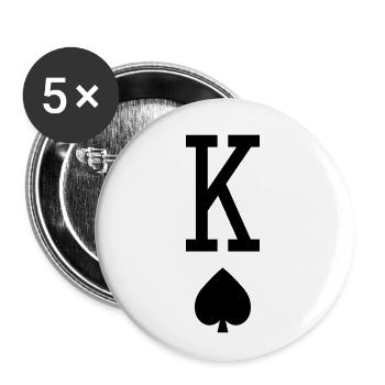 Croix du roi - Lot de 5 petits badges (25 mm) - blanc - Devant