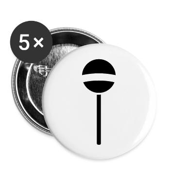 lolli_f1 - Buttons klein 25 mm (5er Pack) - Weiß - Vorne