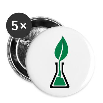 Tubes à essai - Lot de 5 petits badges (25 mm) - blanc - Devant