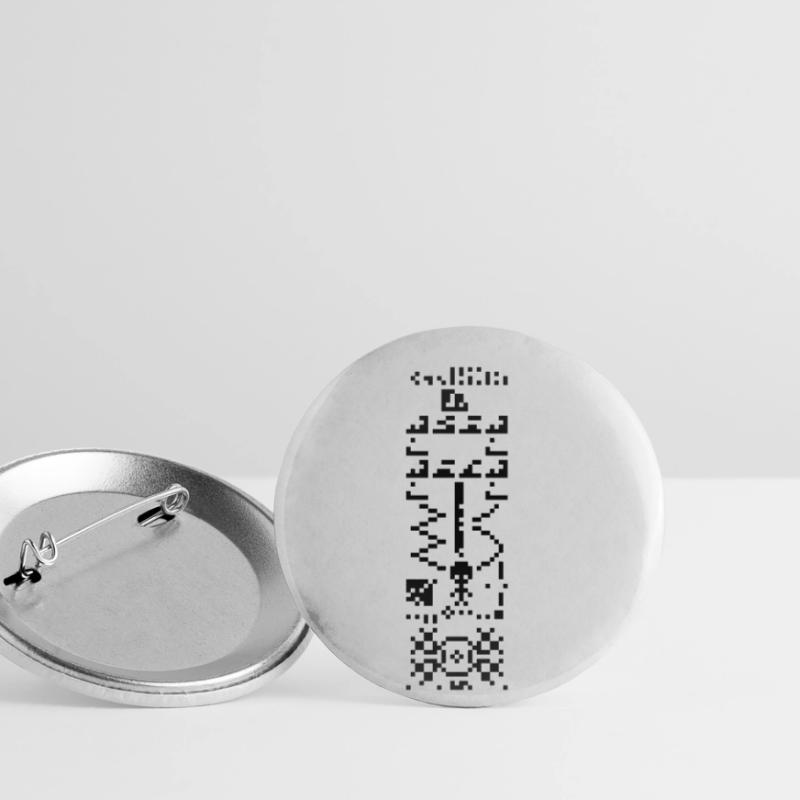 Arecibo Binary Message Answer Reply Buttons small 1''/25 mm (5-pack)