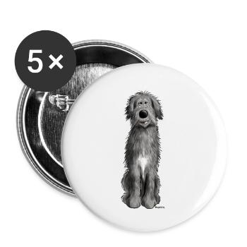 Sweet Irish wolfhound - cartoon - comic - funny - Buttons small 1''/25 mm (5-pack) - white - Front