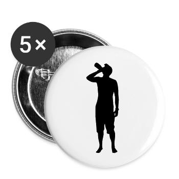 drinking man - Buttons klein 25 mm (5er Pack) - Weiß - Vorne