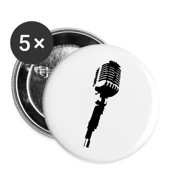 mic - Buttons klein 25 mm (5er Pack) - Weiß - Vorne