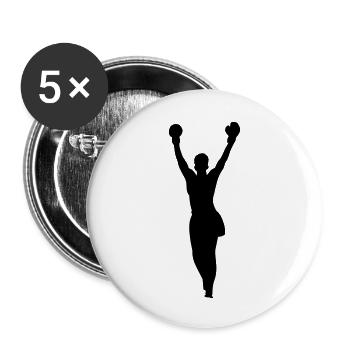 Boxen Boxen - Buttons klein 25 mm (5er Pack) - Weiß - Vorne