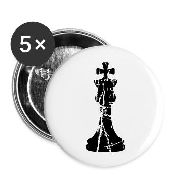 Scratch cracks chess - Buttons small 1''/25 mm (5-pack) - white - Front