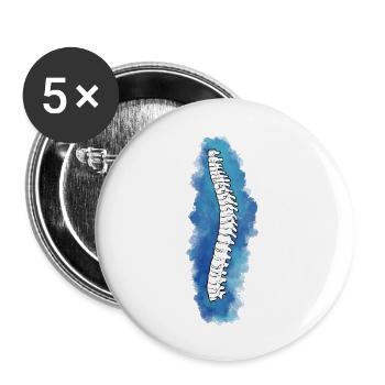 Physiotherapist Chiropractor Physiotherapy - Buttons small 1''/25 mm (5-pack) - white - Front