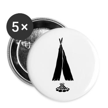 Excursion Voyage En Camping En Plein Air - Lot de 5 petits badges (25 mm) - blanc - Devant