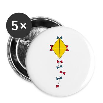 Dragon colorful autumn - Buttons small 1''/25 mm (5-pack) - white - Front