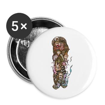 Anubis Le Dieu de l’Egypte ancienne - Lot de 5 petits badges (25 mm) - blanc - Devant
