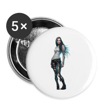 Life is Good - Buttons small 1''/25 mm (5-pack) - white - Front