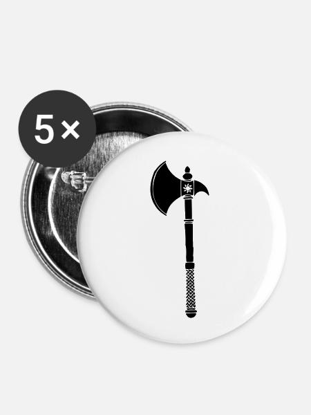 axt - Buttons klein 25 mm (5er Pack) - Weiß