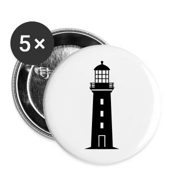 Leuchtturm - Buttons klein 25 mm (5er Pack) - Weiß - Vorne
