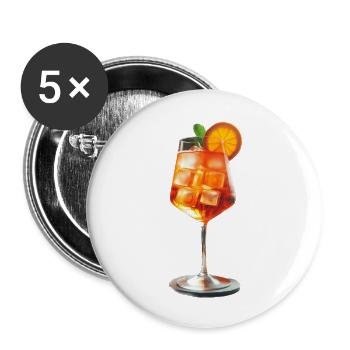 A delicious, summery cocktail - Buttons small 1''/25 mm (5-pack) - white - Front
