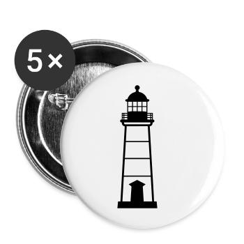 Lighthouse - Buttons small 1''/25 mm (5-pack) - white - Front