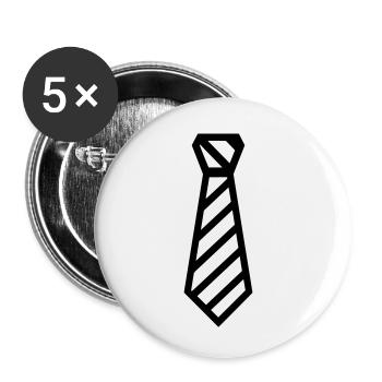 Tie - Buttons small 1''/25 mm (5-pack) - white - Front