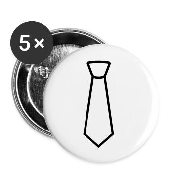 Tie - Buttons small 1''/25 mm (5-pack) - white - Front