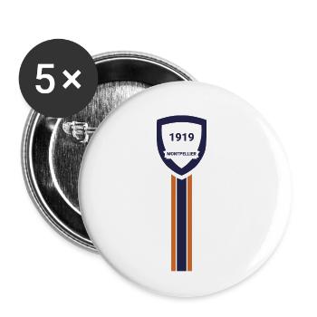 Montpellier football club - Buttons small 1''/25 mm (5-pack) - white - Front