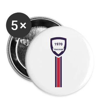 Toulouse football club - Buttons small 1''/25 mm (5-pack) - white - Front