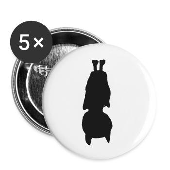 Bat - Buttons small 1''/25 mm (5-pack) - white - Front