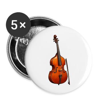 Geige in warmen Rottönen Muster - Buttons klein 25 mm (5er Pack) - Weiß - Vorne