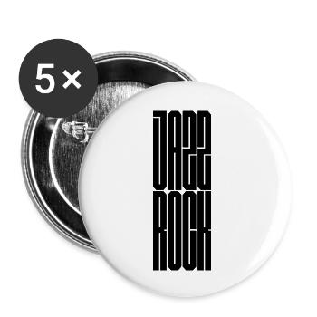 Jazz Rock Typographie audacieuse design de logo T-shirt - Lot de 5 petits badges (25 mm) - blanc - Devant