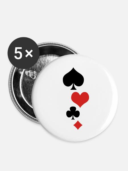 Karten 1 - Buttons klein 25 mm (5er Pack) - Weiß