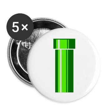 Röhre - Buttons klein 25 mm (5er Pack) - Weiß - Vorne