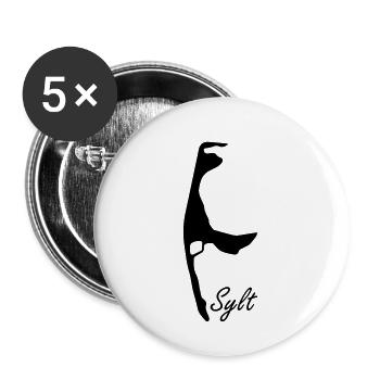 Sylt Design - Buttons small 1''/25 mm (5-pack) - white - Front