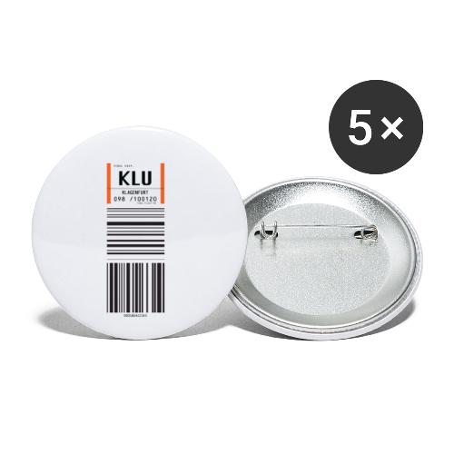 Flughafen Klagenfurt - KLU - Buttons klein 25 mm (5er Pack)
