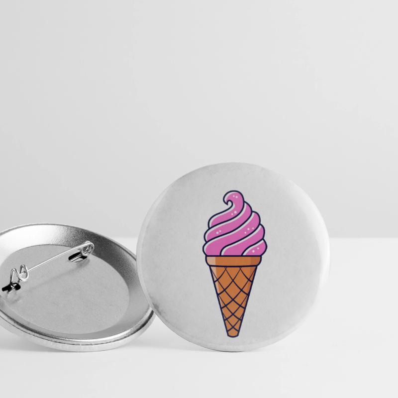 SOFTEIS EISCREME EISBECHER WAFFELEIS GIFT IDEA Buttons small 1''/25 mm (5-pack)