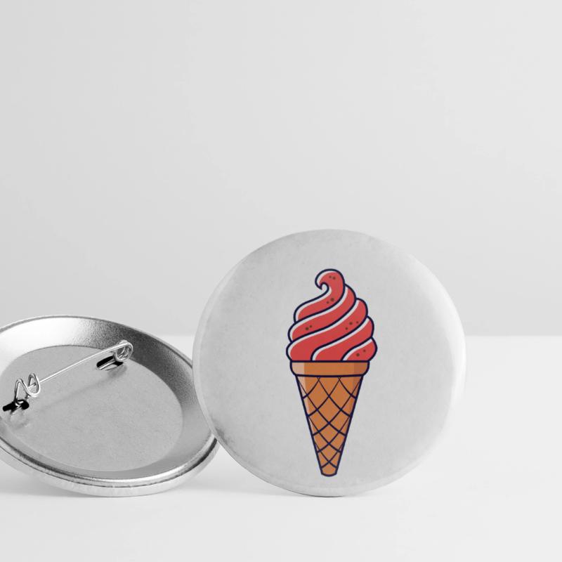 SOFTEIS EISCREME EISBECHER WAFFELEIS GIFT IDEA Buttons small 1''/25 mm (5-pack)